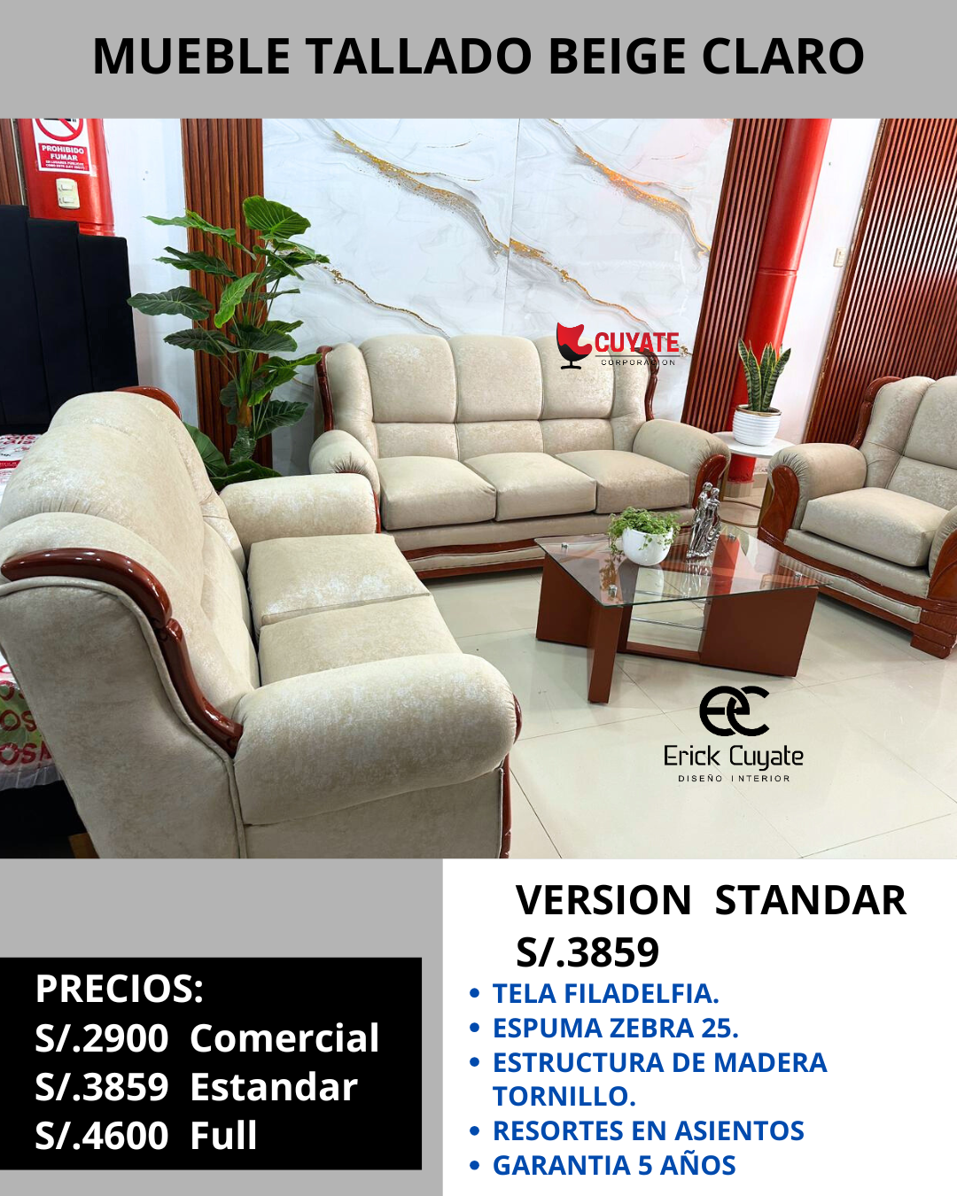 MUEBLE TALLADO BEIGE