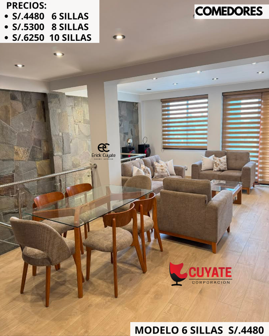 COMEDOR 6 SILLAS STEFANY