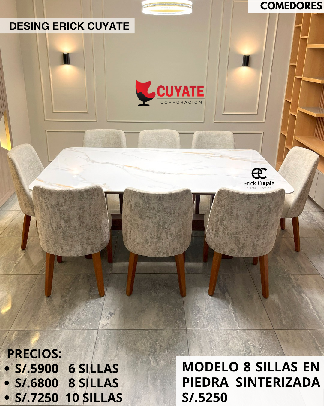 COMEDOR STACY 8 SILLAS