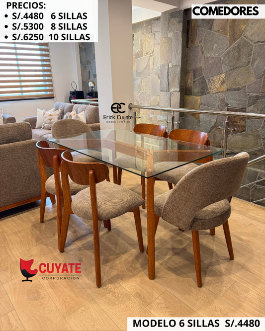 COMEDOR 6 SILLAS STEFANY